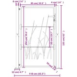  Vrtna vrata antracit 100x150 cm dizajn s čeličnim travom | shoptok.hr