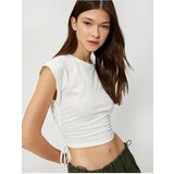 Koton Crop Athlete with Smocking Detail on the Sides, Crew Neck | Shoptok.si
