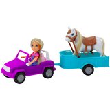  Set za lutke Ankiki: Automobil kabriolet s prikolicom i konjem | shoptok.hr