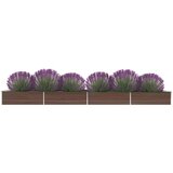 Furnova Visoka greda pocinkano jeklo 600x80x45 cm rjava, (21921293) Cene