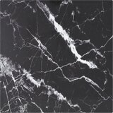 Stolna ploča crna 30 x 30 cm 6 mm staklena s mramornim uzorkom | shoptok.hr