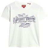 Superdry Majice s kratkimi rokavi T-shirt ajusté métallisé femme Bež | Shoptok.si