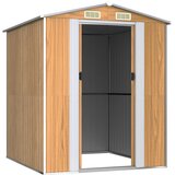  Vrtno spremište svjetlosmeđe 192x191x223 cm pocinčani čelik | Eponuda.com