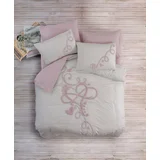 pinkwhite ranforce double quilt cover set