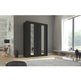 ADRK Klizni ormar s ogledalom BALTON 150 cm - CRNA | shoptok.hr