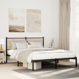 Maison Chic Kovinski Posteljni okvir - Dvoposteljna postelja - Zakonska postelja brez vzmetnice sonoma hrast 150x200 cm, (21694316) | Shoptok.si