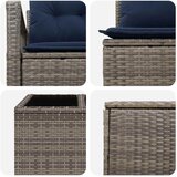  Set sofe 8 kom. Siva i tamnoplava Poli Rattan i čelik | shoptok.hr