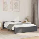Furnova Posteljni okvir siv iz trdnega lesa 135x190 cm, (21936269) Cene