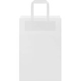  Papirnate vrećice 250 kom s ručkama bijele 21x11x31 cm | shoptok.hr