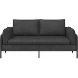 SOFA za dvije osobe Crna 188 x 81 x 89 cm Umjetna koža Slike