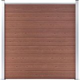 vidaXL set WPC ograda 2 kvadratne + 1 kosa 446 x 186 cm smeđi | shoptok.hr