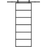 vidaXL Klizna vrata s priborom 76 x 205 cm od ESG stakla i aluminija | shoptok.hr