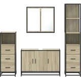 vidaXL 4-dijelni set kupaonskog namještaja boja hrasta sonome drveni | shoptok.hr