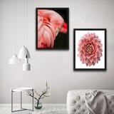 Wallity slika pink flamingo flower, 2 dela, 30 x 40cm Cene
