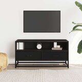 vidaXL TV ormarić crni 80x34,5x40 cm konstruirano drvo i metal | shoptok.hr