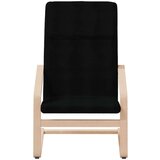  Stolica za opuštanje s tabureom od tkanine crna | shoptok.hr