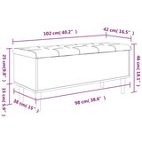 vidaXL Klupa za pohranu boja hrasta 102x42x46 cm od konstruiranog drva | shoptok.hr