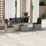 vidaXL 6-dijelni set vrtnih sofa od poliratana s jastucima svjetlosivi | shoptok.hr