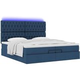  Otomanski posteljni okvir z vzmetnicami moder 200x200 cm blago, (21653238) | Shoptok.si
