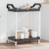 Furnova 2-nadstropni voziček črn 81x41x92 cm aluminij, (21951403) | Shoptok.si