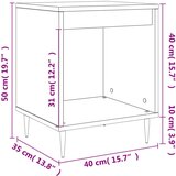  Noćni ormarići 2 kom boja hrasta 40x35x50 cm konstruirano drvo | shoptok.hr