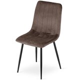 Lava stolica - tamnosmeđi baršun / crne noge x 3 | shoptok.hr