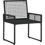  Set vanjskog namještaja s jastukom čelik - Crna i tirkizna 2x pojedinačna stolica + 2x tabure + 1x stol | shoptok.hr
