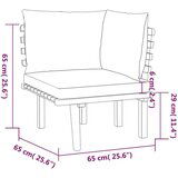  7-dijelna vrtna garnitura s jastucima masivno bagremovo drvo | shoptok.hr