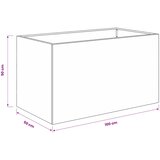  Vrtna saksija Bijela 100 x 50 x 50 cm Čelična vrata | shoptok.hr