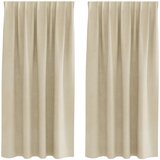  Zavjese za zamračivanje 2 pcs Krema 140 x 175 cm Baršun | shoptok.hr