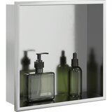 vidaXL Niša za tuš boje poliranog srebra 32x32x9 cm nehrđajući čelik | shoptok.hr