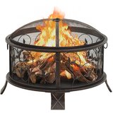  Rustična posuda za vatru sa žaračem 67,5 cm XXL čelična | shoptok.hr