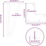  Noge s ukosnicama za stolić za kavu 4 kom. antracit 20 cm puni čelik | shoptok.hr