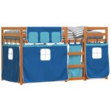  na kat sa zavjesama plavi 80x200 cm od masivne borovine | shoptok.hr