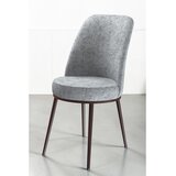 Hanah home set trpezarijskih stolica Dexa 2 kom, siva tkanina Babyface, braon metalne noge | Eponuda.com
