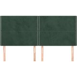  Posteljno vzglavje 4 kosa temno zelen 100x5x78/88 cm žamet, (20933196) | Shoptok.si