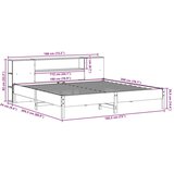 vidaXL Krevet s regalom z knjige bez madraca bijeli 180x200cm borovina | shoptok.hr