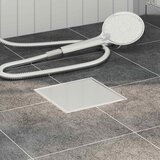  2 u 1 odvod za tuš Srebrno 20 x 20 cm Nehrđajući čelik 304 | shoptok.hr