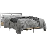Furnova Posteljni okvir sonoma hrast 140x190 cm inž. les in kovina, (21936143) | Shoptok.si