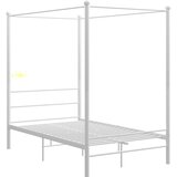 Maison Chic Posteljni okvir - Dvoposteljna postelja - Zakonska postelja z ogrodjem za baldahin bel kovinski 140x200 cm, (21694961) Cene