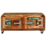 Maison Chic Klubska mizica - kavna mizica - Nizka mizica 85x55x40 cm trden predelan les, (21755466) Cene