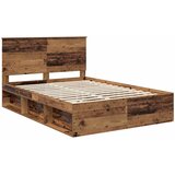  Krevetna konstrukcija s uzglavljem Staro drvo 150 x 200 cm | shoptok.hr
