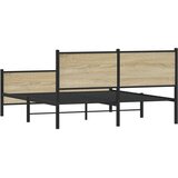  Metalni okvir kreveta bez madraca boja hrasta sonome 150x200 cm | shoptok.hr