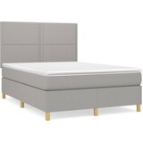  s oprugama i madracem svjetlosivi 140x190 cm od tkanine | shoptok.hr