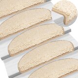  Prostirke za stepenice 15 kom 65x21x4 cm krem poluokrugle velike | shoptok.hr