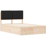  Krevetni okvir s tapiciranim uzglavljem Crna 120 x 200 cm | shoptok.hr