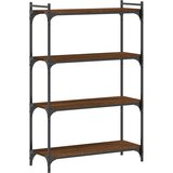  Regal za knjige 4 razine smeđa boja hrasta 80x30x120 cm drveni | shoptok.hr