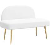  Oblikovana klupa s naslonjačem Bijela 110 x 60 x 76 cm | shoptok.hr