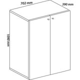 MID.YOU Arhivska Omara Lona Xl, Bela, Barva Hrasta | Shoptok.si