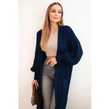 Kesi Włoski Long cardigan light navy blue Cijene
